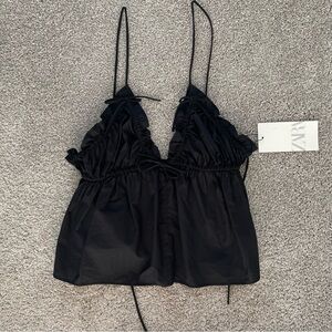 Zara Black Bow Top NWT size XS